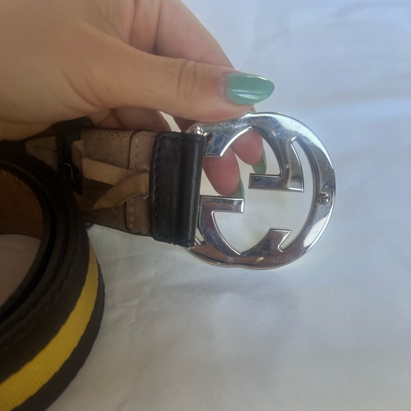 Gucci Black and Yellow Belt - Picture 3 of 4